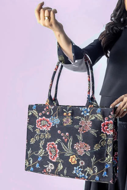 Culture Canvas Tote Bag Black Multi