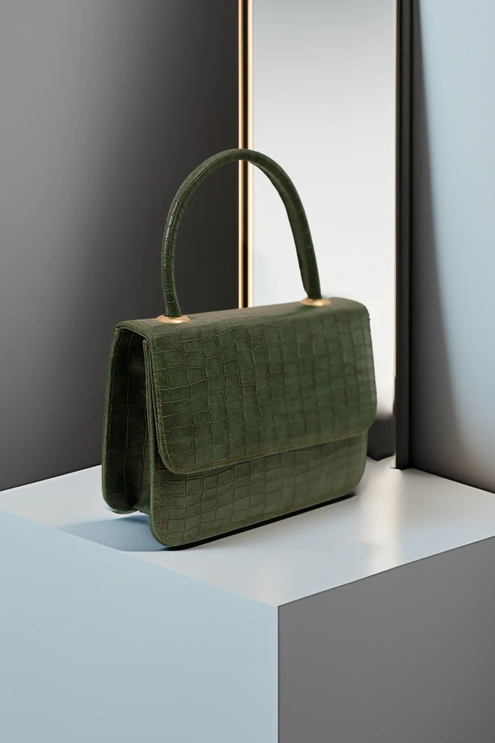Culture - Handbag Croco - Green