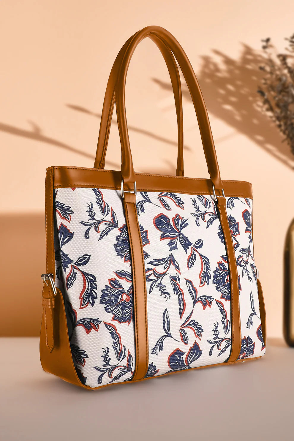 Culture Strap Canvas Tote Bag  Ocean Leaf