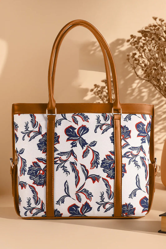 Culture Strap Canvas Tote Bag  Ocean Leaf