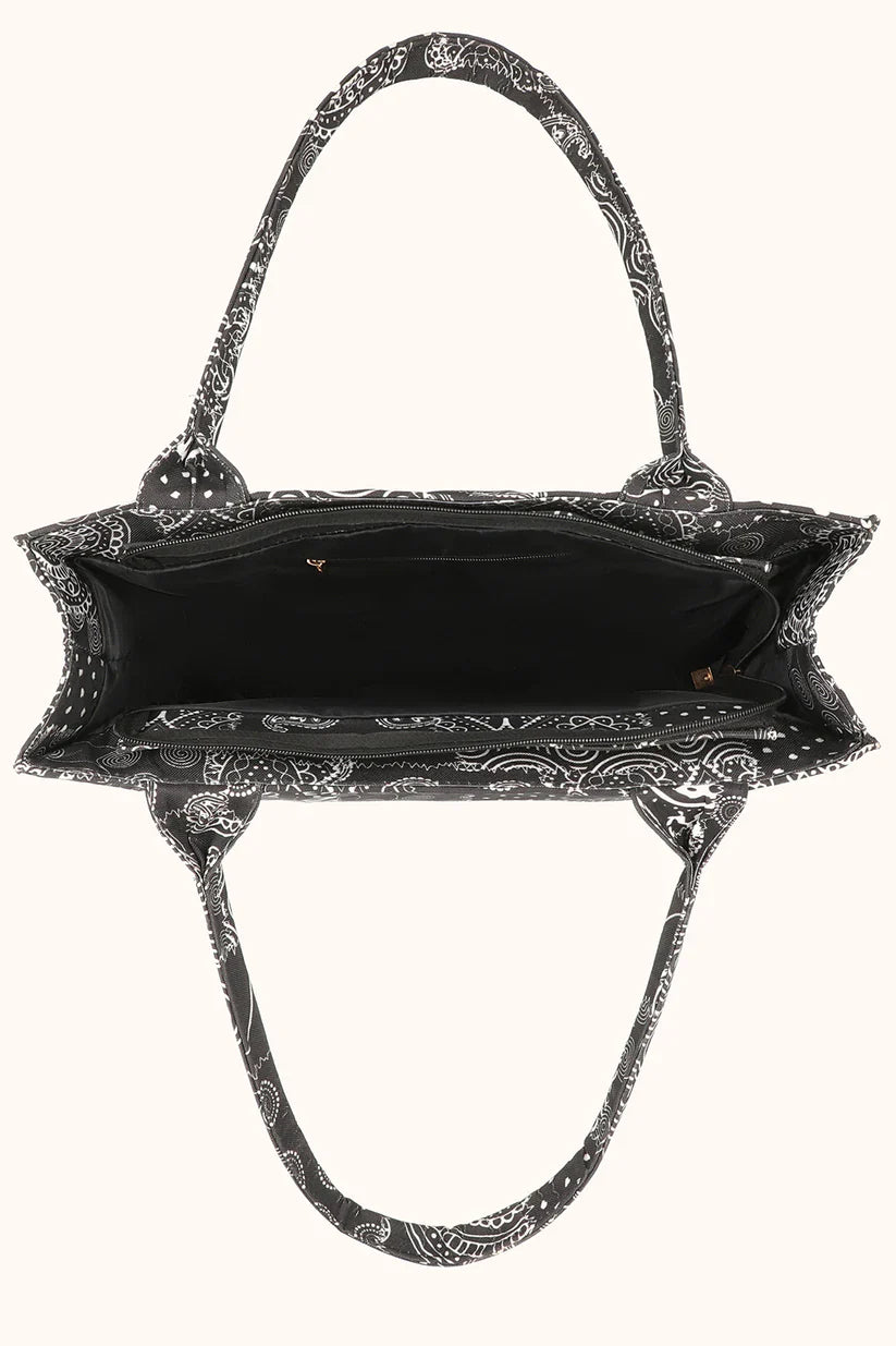 Culture Canvas Black Print Tote