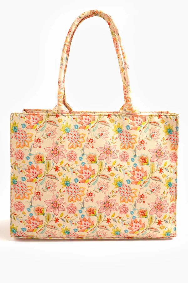 Culture Canvas Tote Bags Pink Floral