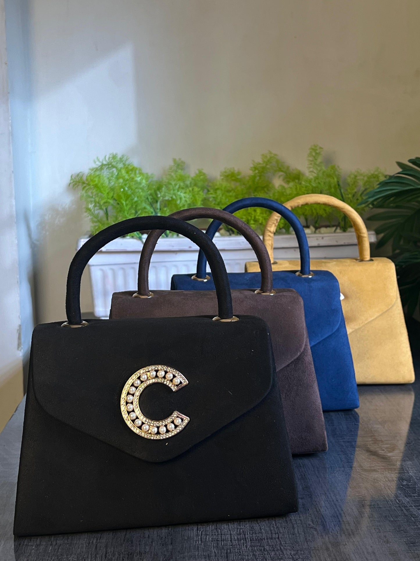 Culture Handbag Classic Chic Black-Blue-Brown-Mustard