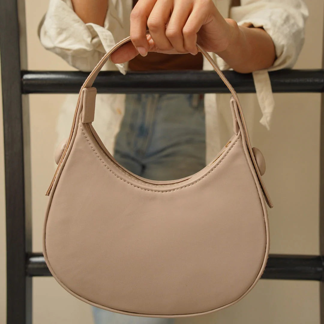 Culture Plain Hobo HandBag - Pink