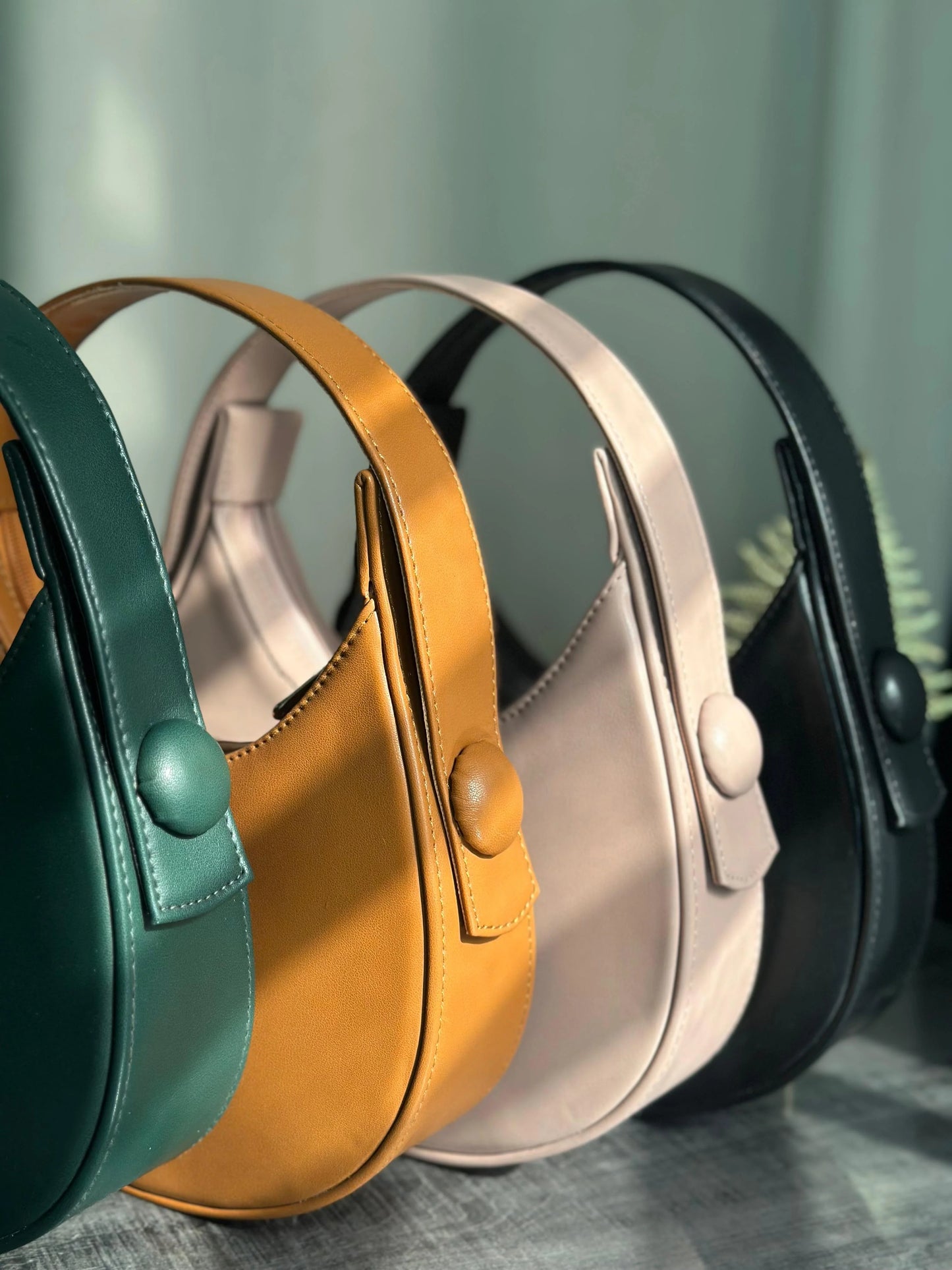 Culture Plain Hobo HandBag - Mustard