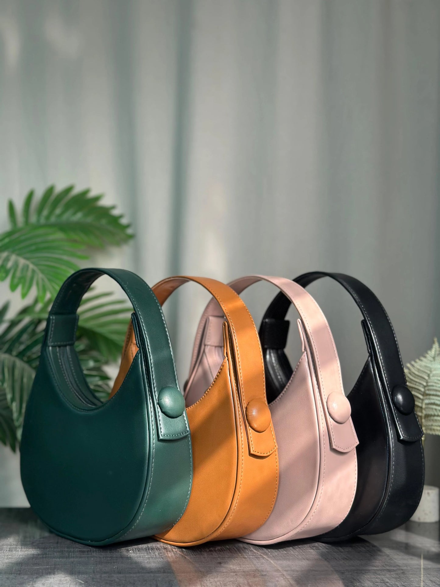 Culture Plain Hobo HandBag - Pink