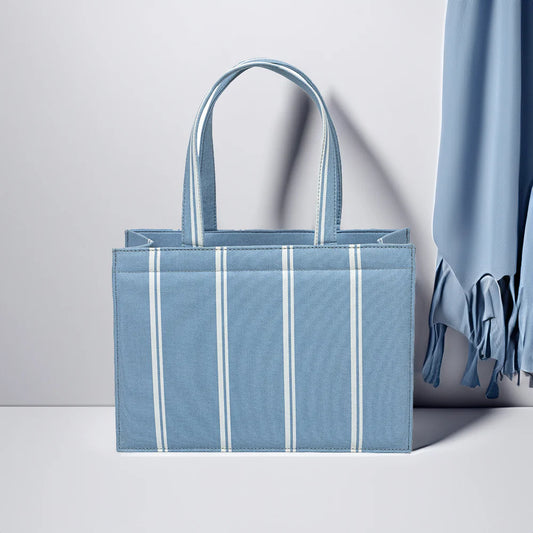 Culture - Coastal Breeze Blue Striped Canvas Bag
