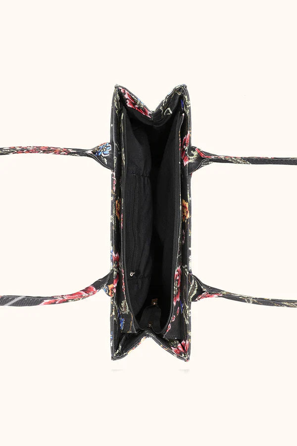 Culture Canvas Tote Bag Black Multi