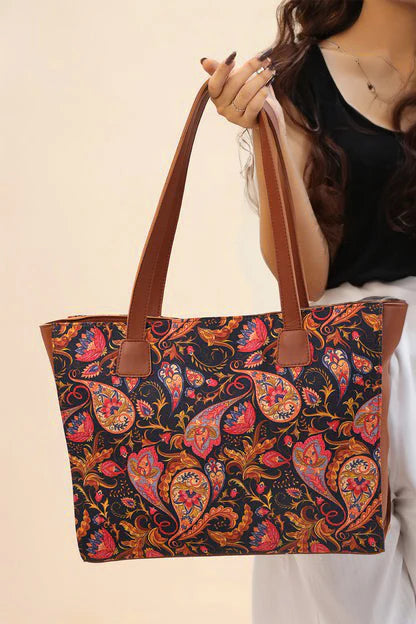 Culture Side Rexine Canvas Tote Carry