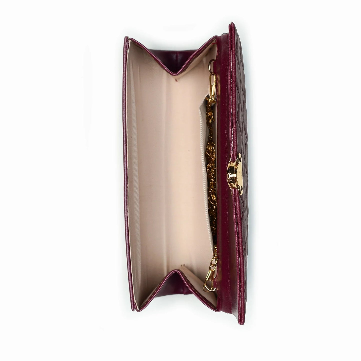 Culture Crossbody Quilted Clutch Maroon