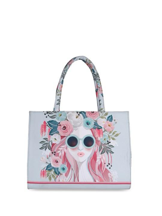 Culture Canvas Tote Mimi Girl Print