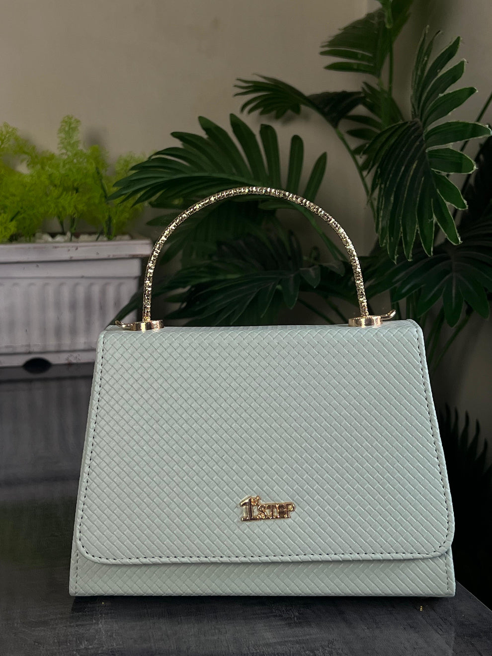 Culture 1st-Step Handbag Midnight Weave | Black-White-Skyblue-Beige-Lightgreen