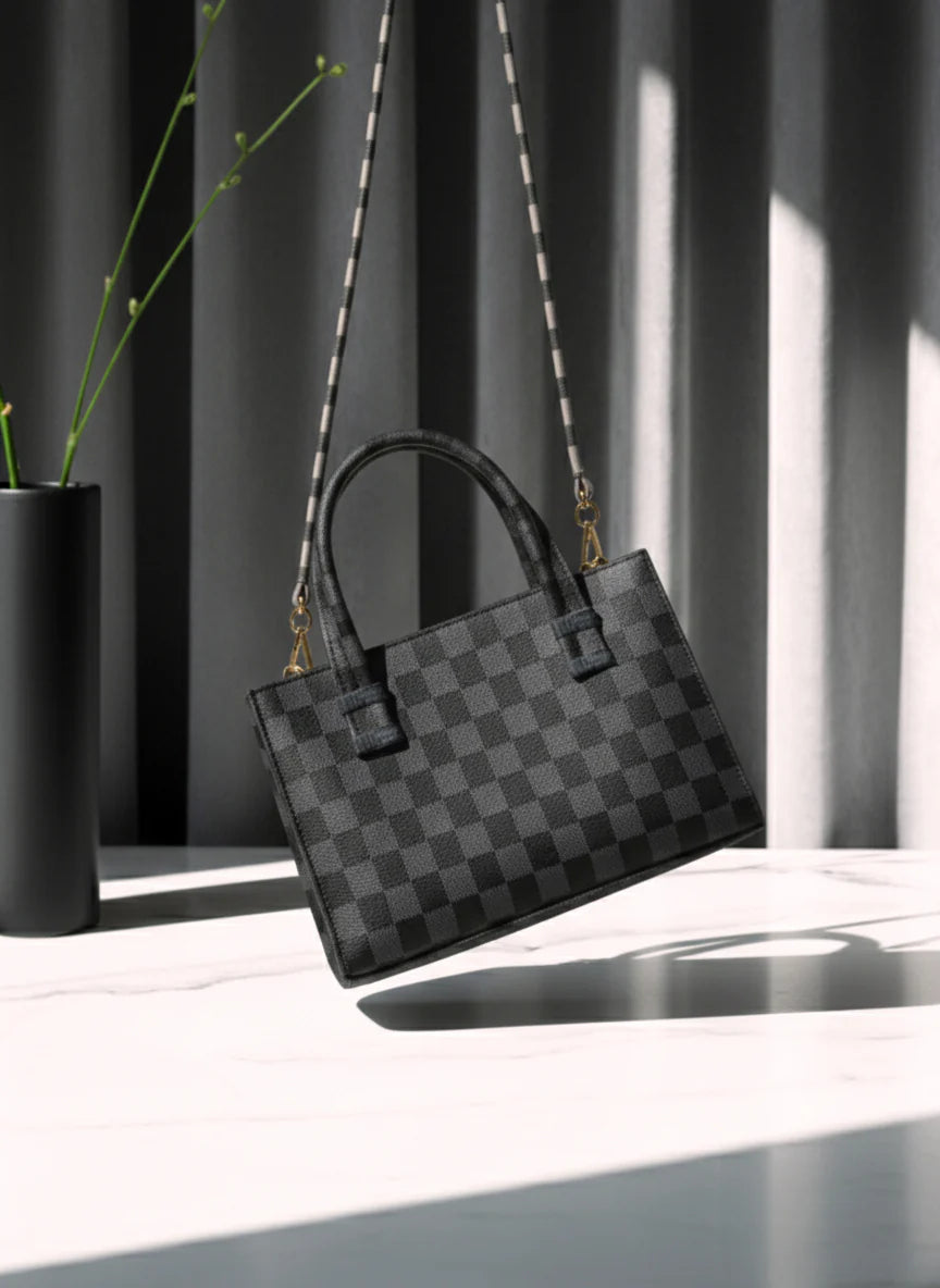 Culture HandBag Mini Checkered - Black