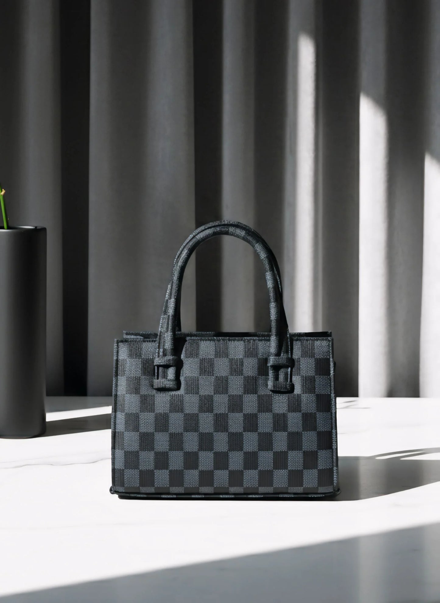Culture HandBag Mini Checkered - Black