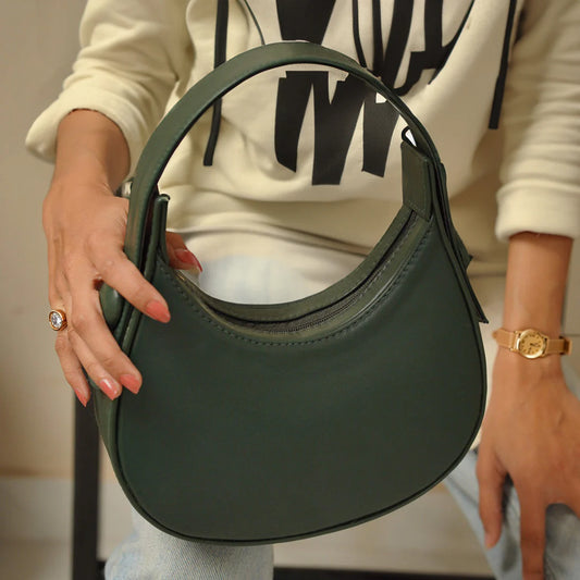 Culture Plain Hobo HandBag - Green