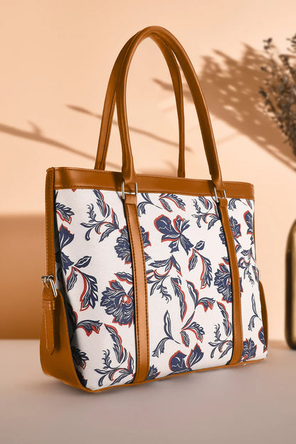 Culture Strap Canvas Tote Bag  Ocean Leaf