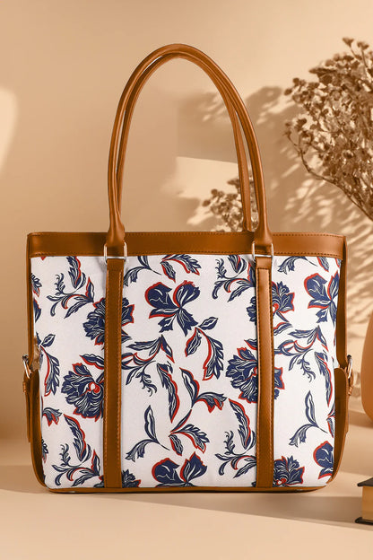 Culture Strap Canvas Tote Bag  Ocean Leaf