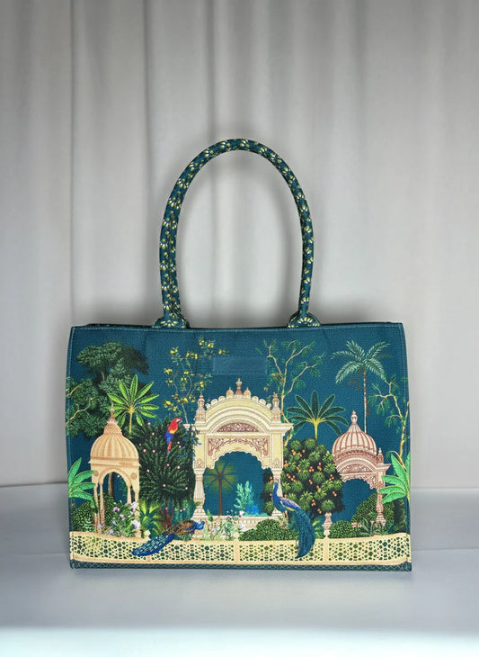 Culture Canvas Tote Bag Peacock