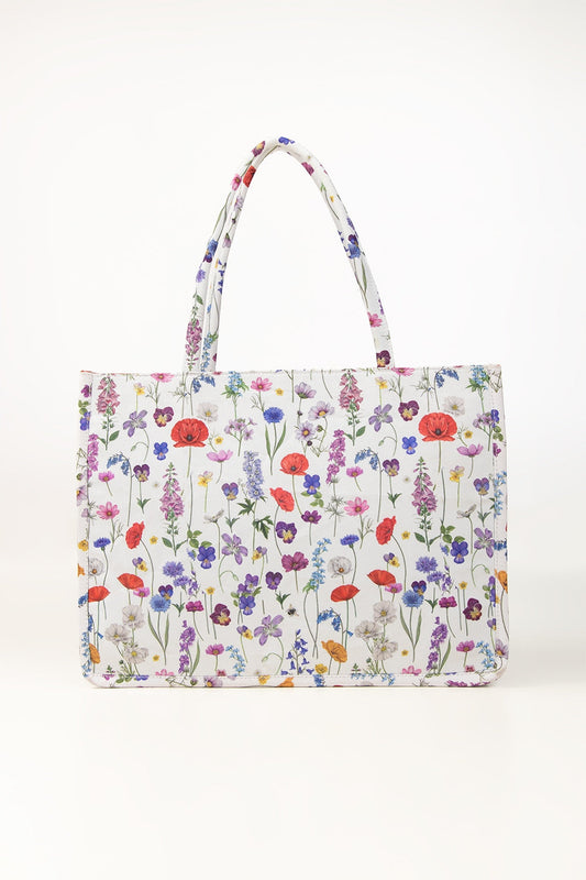 Culture Ideas Tote White Floral