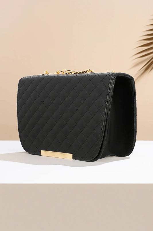 Culture Shoulder Bag Quilted Charm - Black