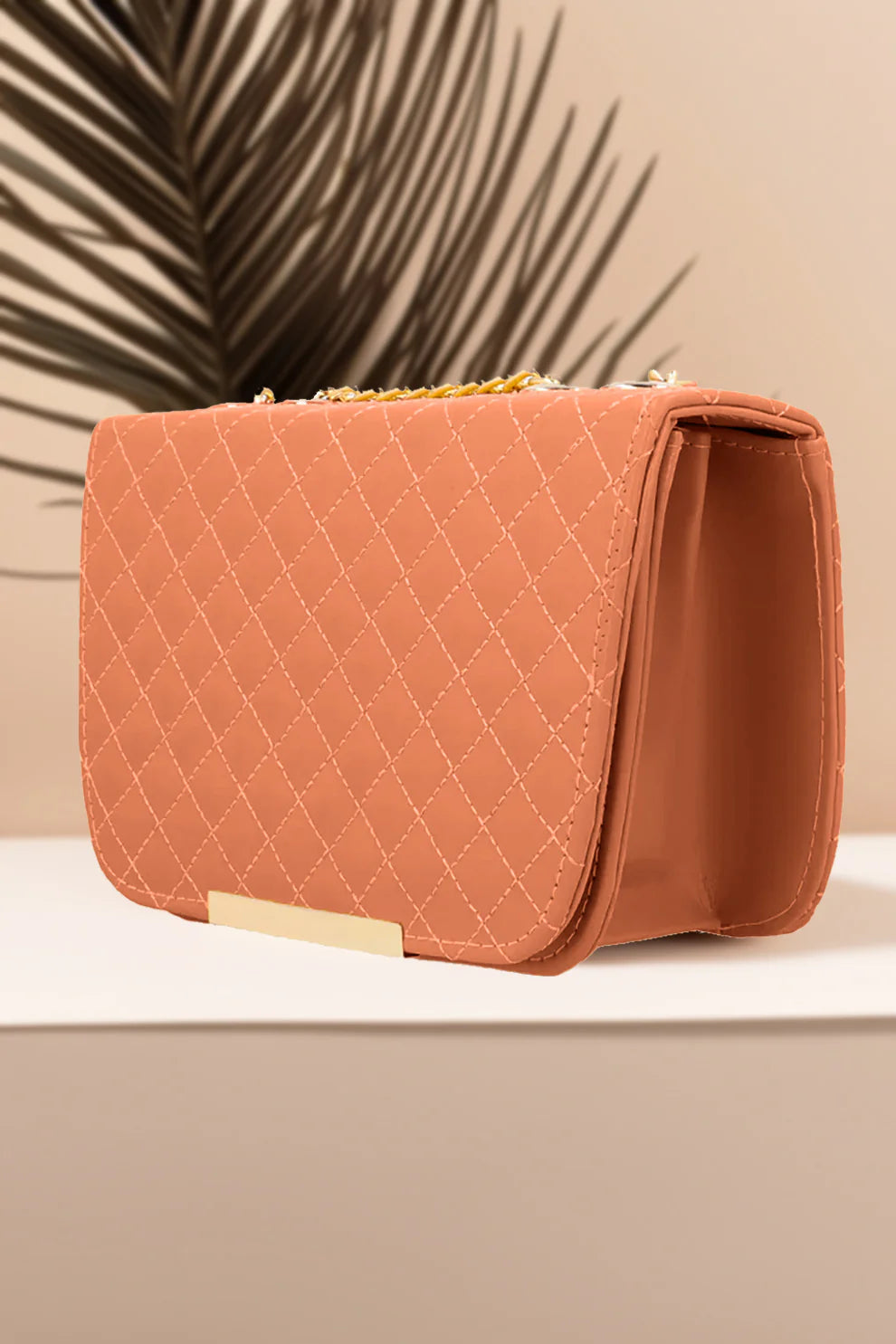 Culture Shoulder Bag Quilted Charm - Bronze