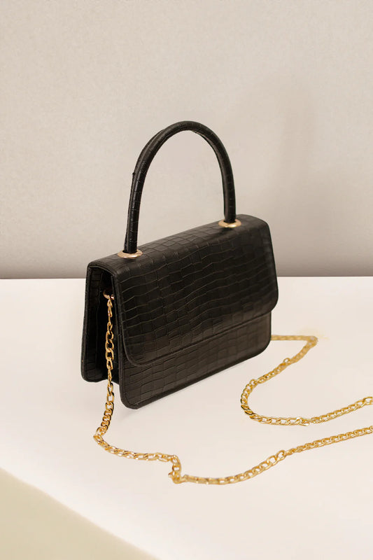 Culture - Handbag Croco - Black