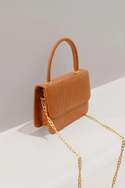 Culture - Handbag Croco - Mustard
