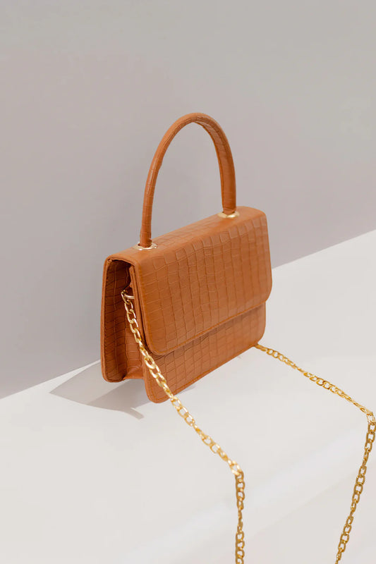 Culture - Handbag Croco - Mustard