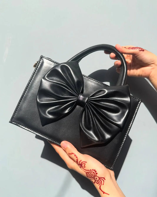 Culture HandBag Gloss Bow Black