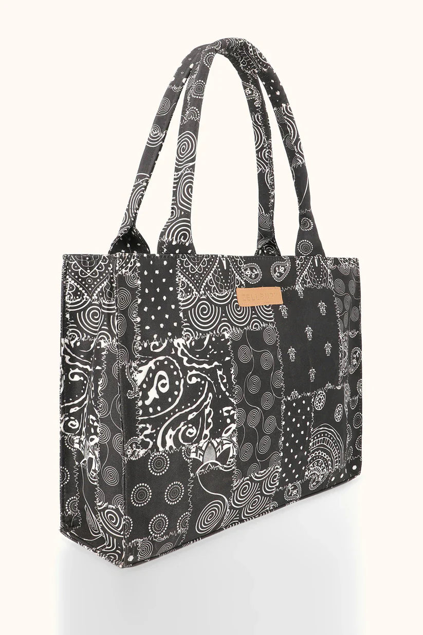 Culture Canvas Black Print Tote