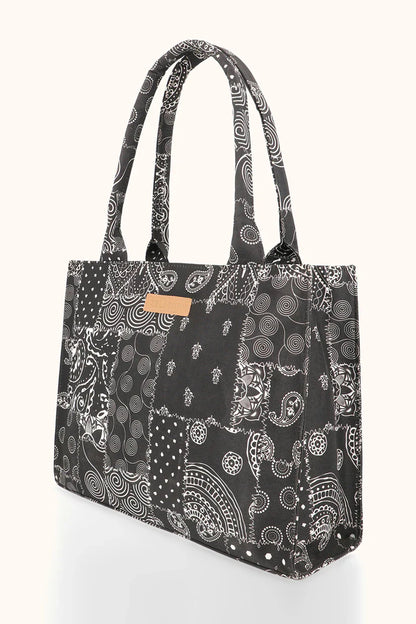 Culture Canvas Black Print Tote