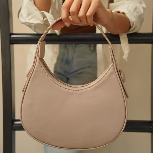 Culture Plain Hobo HandBag - Pink