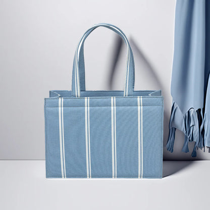 Culture - Coastal Breeze Blue Striped Canvas Bag