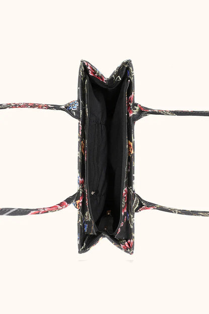 Culture Canvas Tote Bag Black Multi