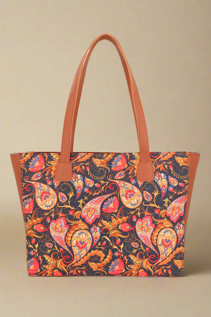 Culture Side Rexine Canvas Tote Carry