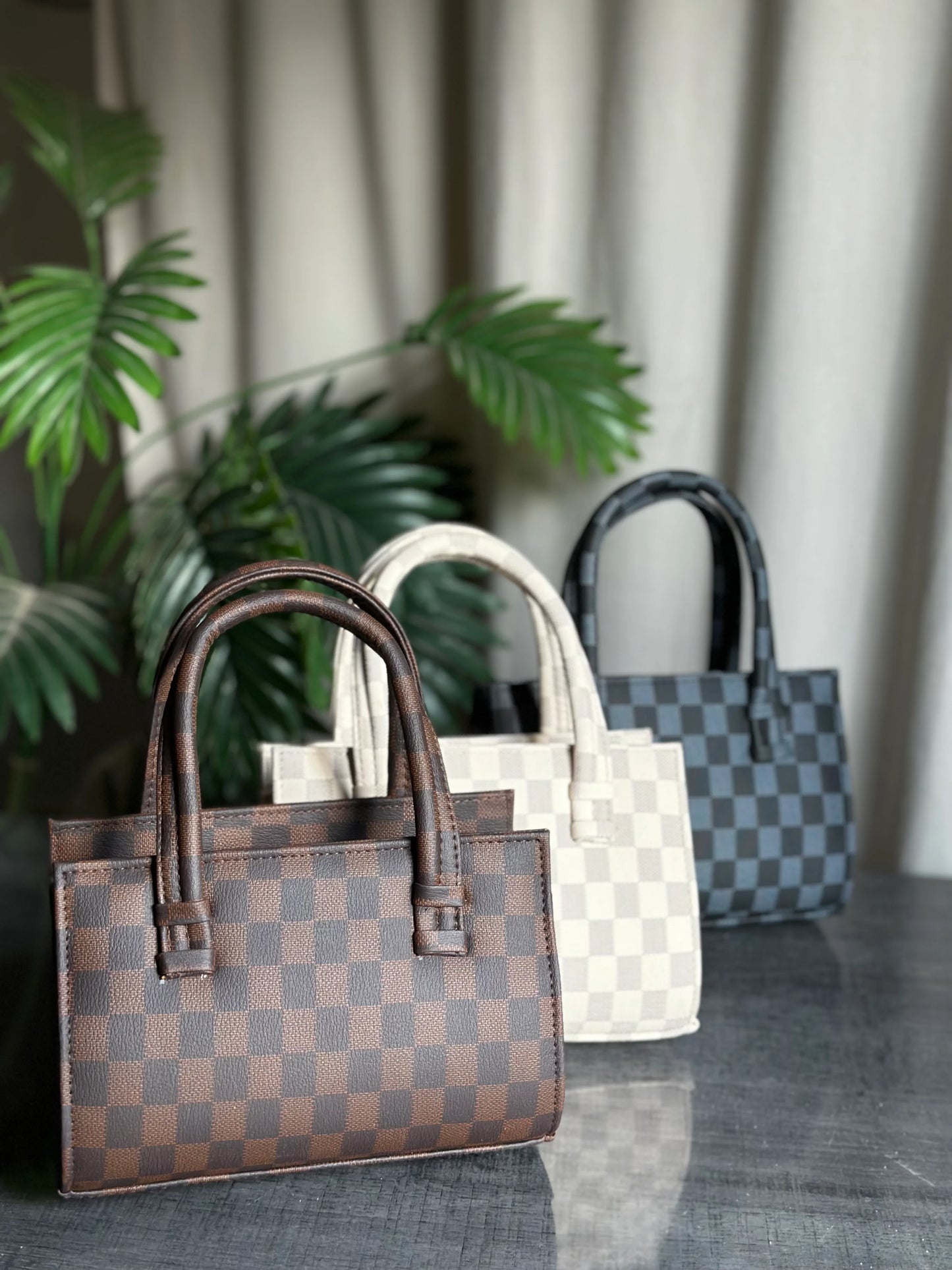 Culture HandBag Mini Checkered - Beige