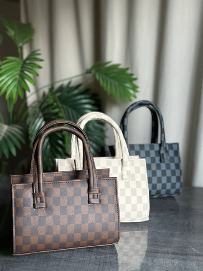 Culture HandBag Mini Checkered - Black