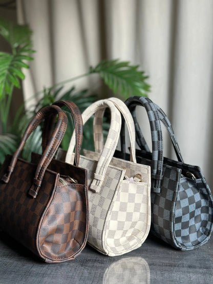 Culture HandBag Mini Checkered - Beige