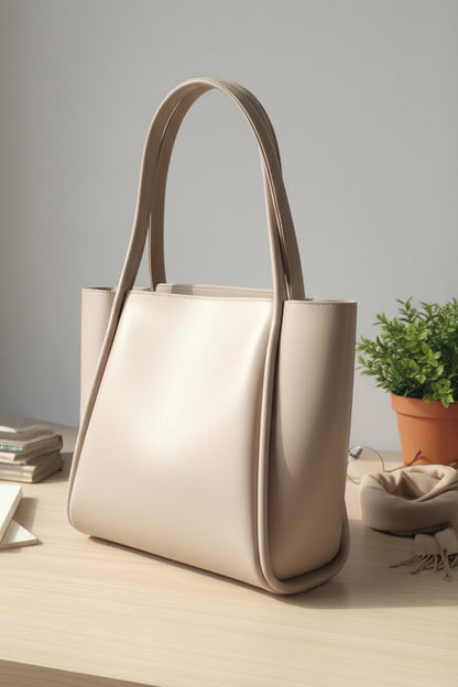 Culture Pyramid Tote Beige
