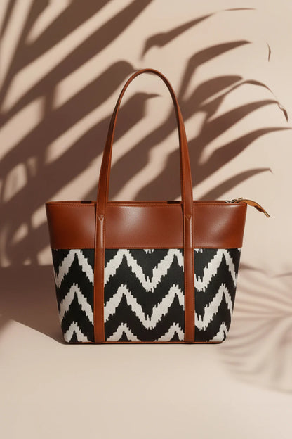 Culture - ZigWave Shoulder Canvas Bag - Brown