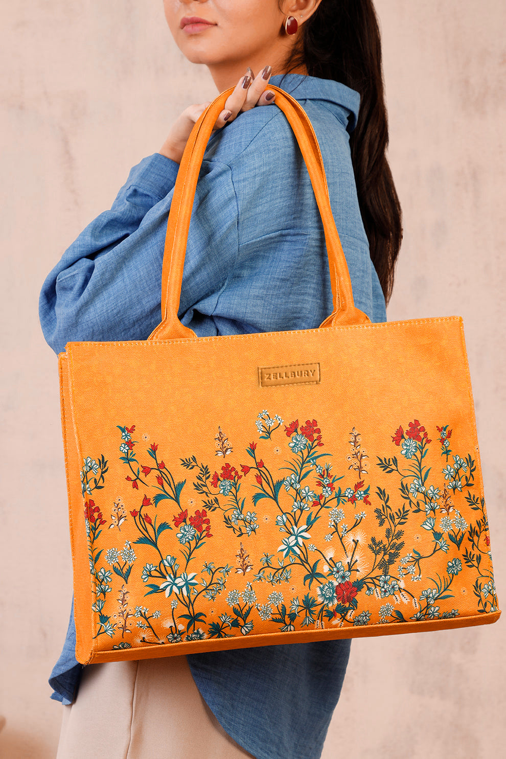 Culture Canvas Tote Yellow Rose